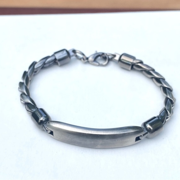 Chrome Silver Breided Bracelet - Picture 3 of 3